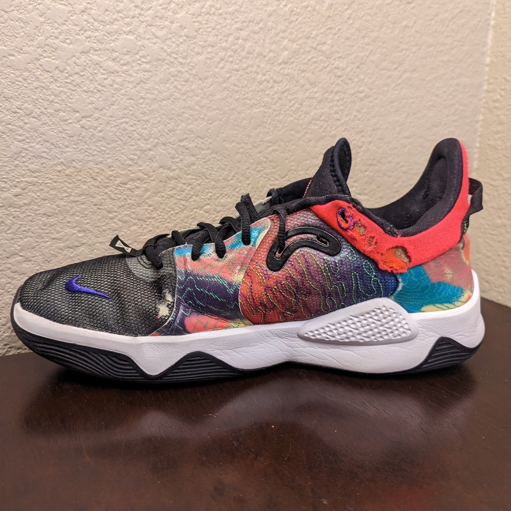 Nike PG 5 Paul George Multi Color Crimson CW3143-600 Men’s Size 11 Shoes Beaters - Picture 3 of 10